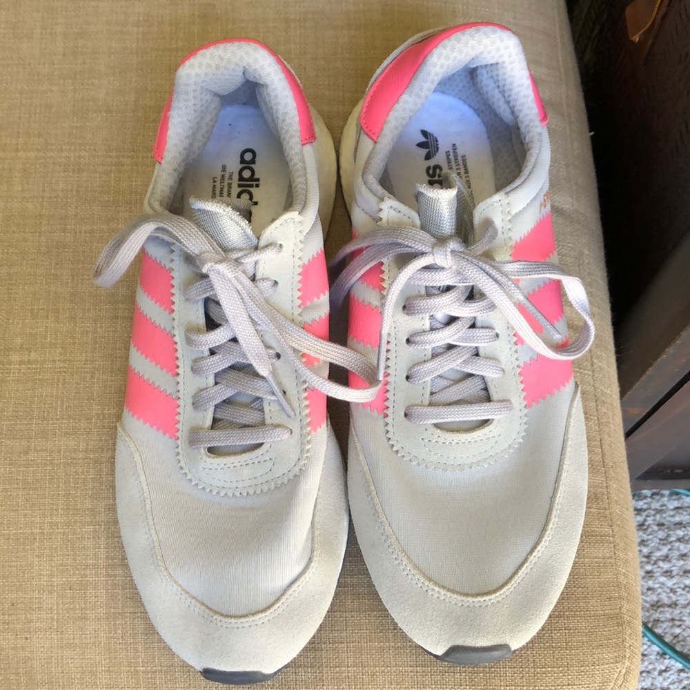 Adidas pink and grey sneakers 8.5
